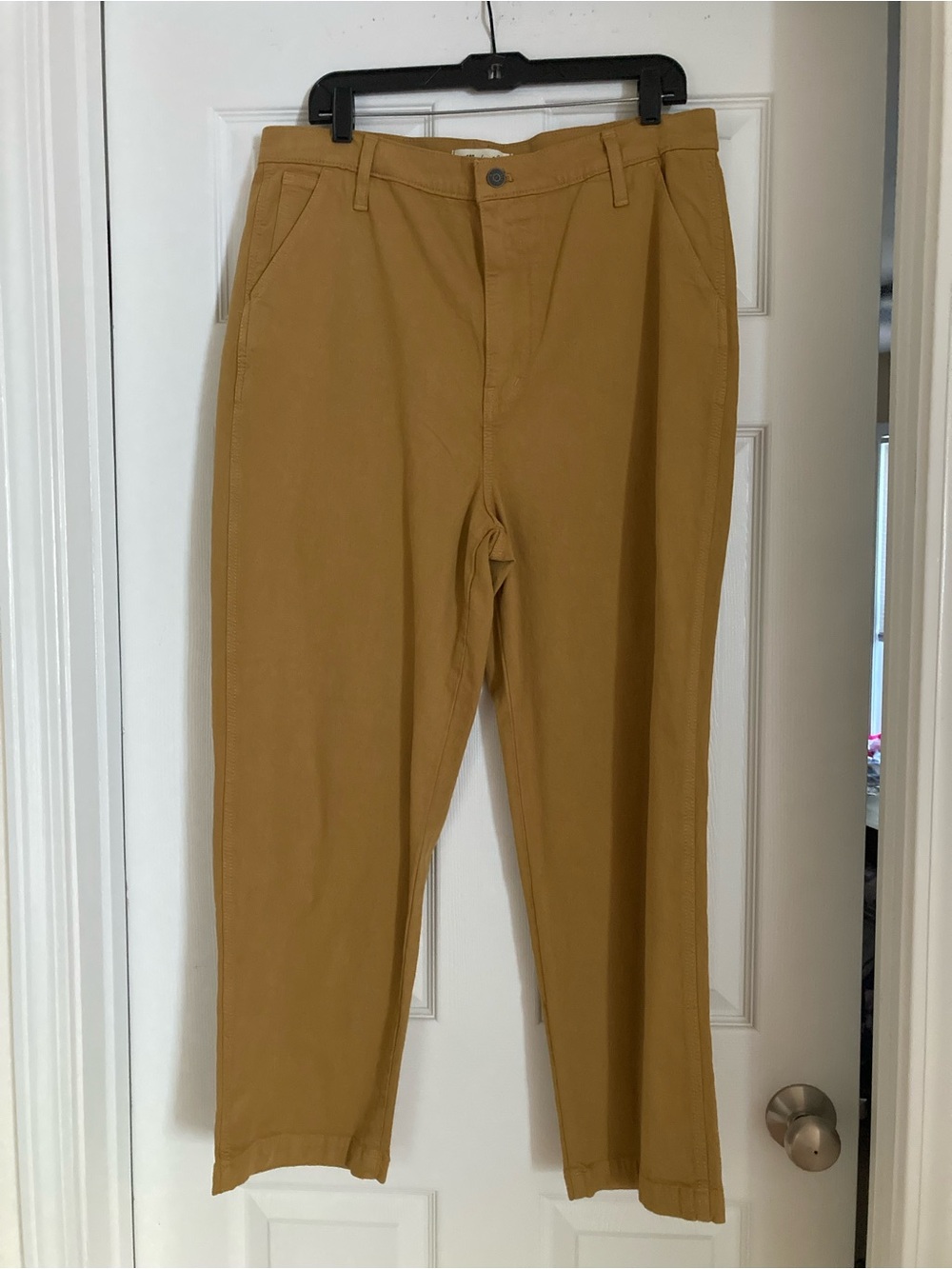 Madewell classic straight leg crop pants